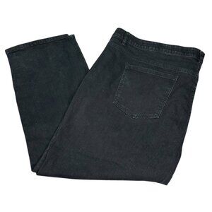 Avenue Denim Womens Black Jeans Size 30 Stretch Decorative Button Detail Pockets